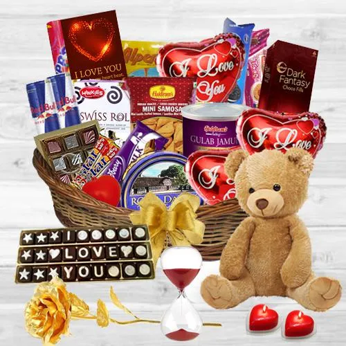 Stunning Valentines Day Gift Hamper for HIM by Angroos Gifts Boutique  Includes Engage 100ml | Candle | Grape Juice Cadburry Chocolate | Greetings  Card | Valentine Mug | Decorated Gift Basket :