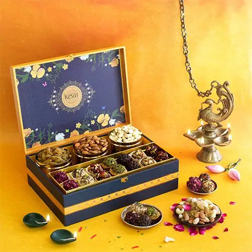 ANAND Special Rakhi Assorted Sweets Gift Box with Greeting Card, Authentic  Indian Mithai Gift Box with