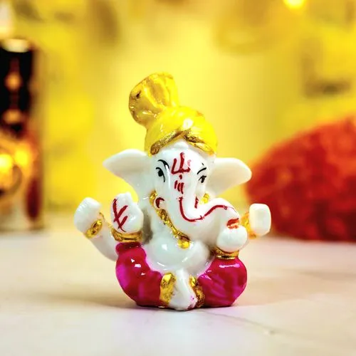 Divine Mukut Ganesh Idol