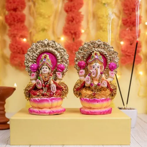 Artistic Laxmi Ganesh Murti Gift Set