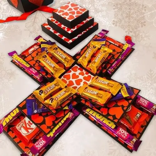 US IDEAL CRAFT Chocolate Explosion Box, Birthday(4 CHOCOLATE EACH 25 RS)  Paper Gift Box Greeting Card Price in India - Buy US IDEAL CRAFT Chocolate  Explosion Box, Birthday(4 CHOCOLATE EACH 25 RS)
